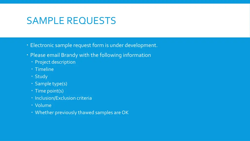 sample requests