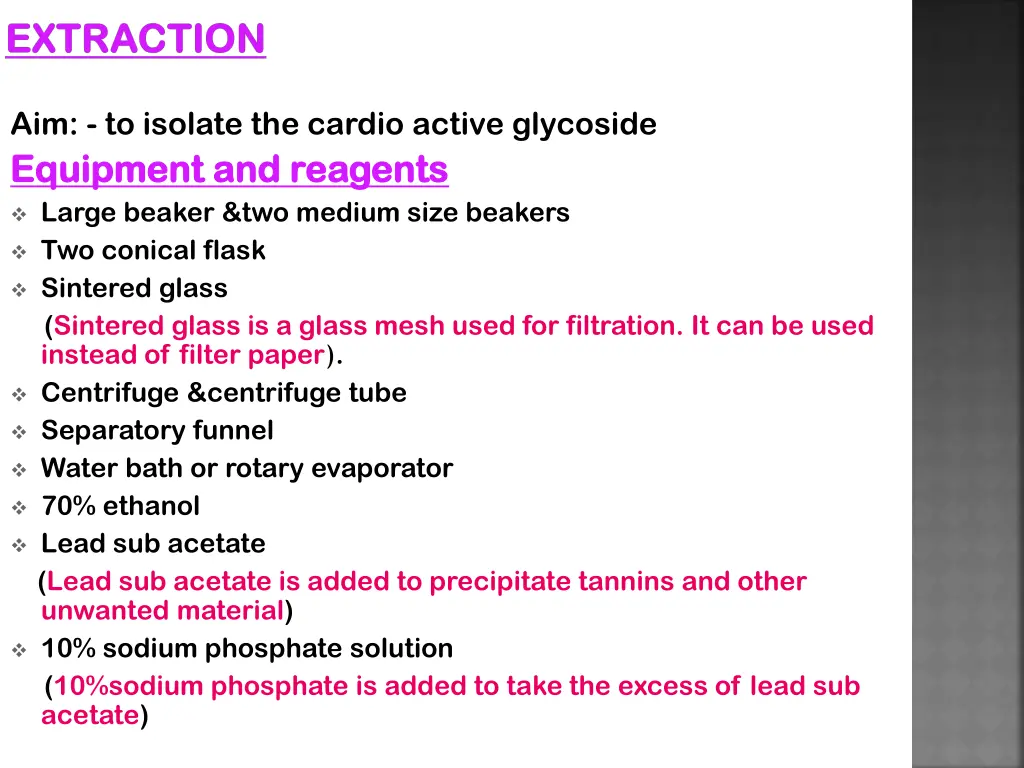 extraction extraction