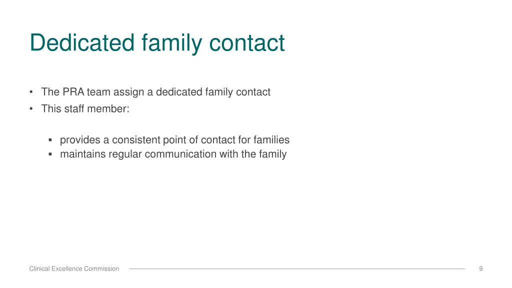 dedicated family contact