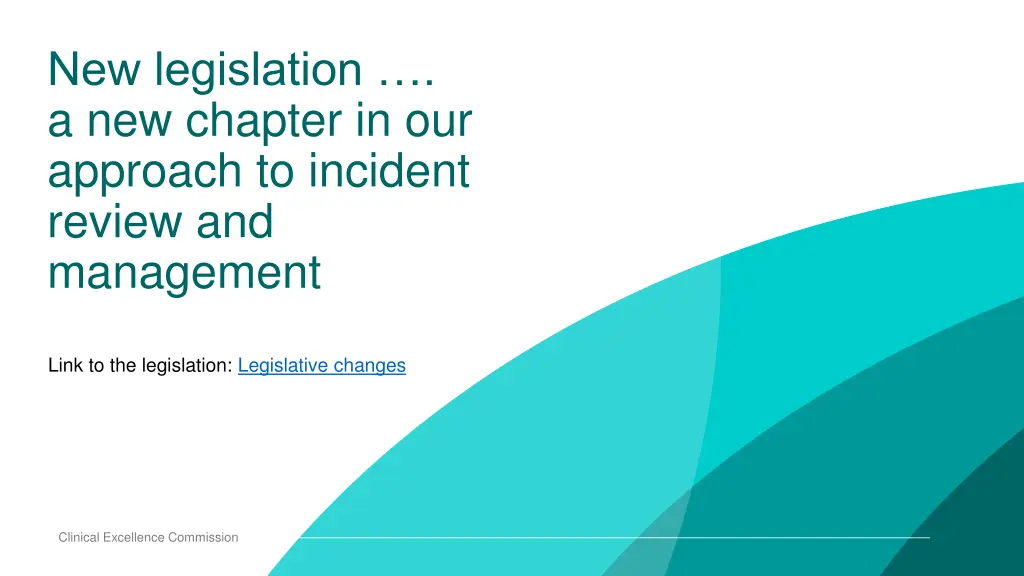 new legislation a new chapter in our approach