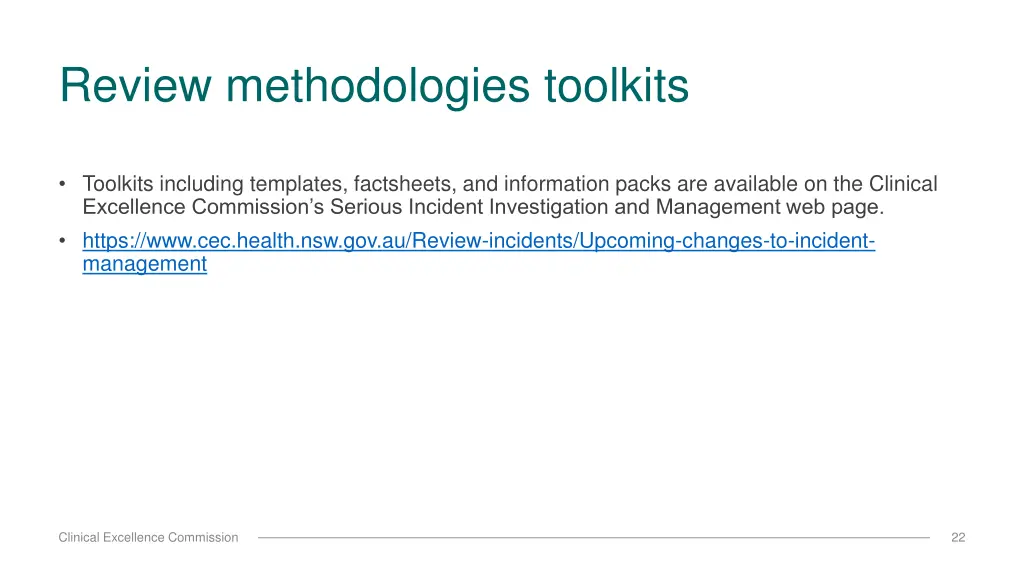 review methodologies toolkits