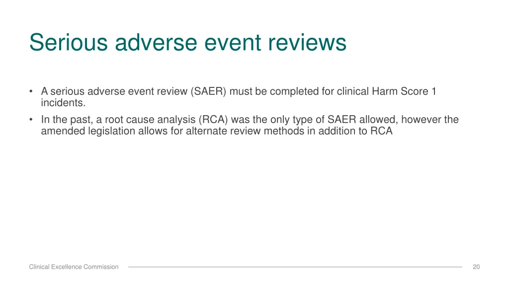 serious adverse event reviews