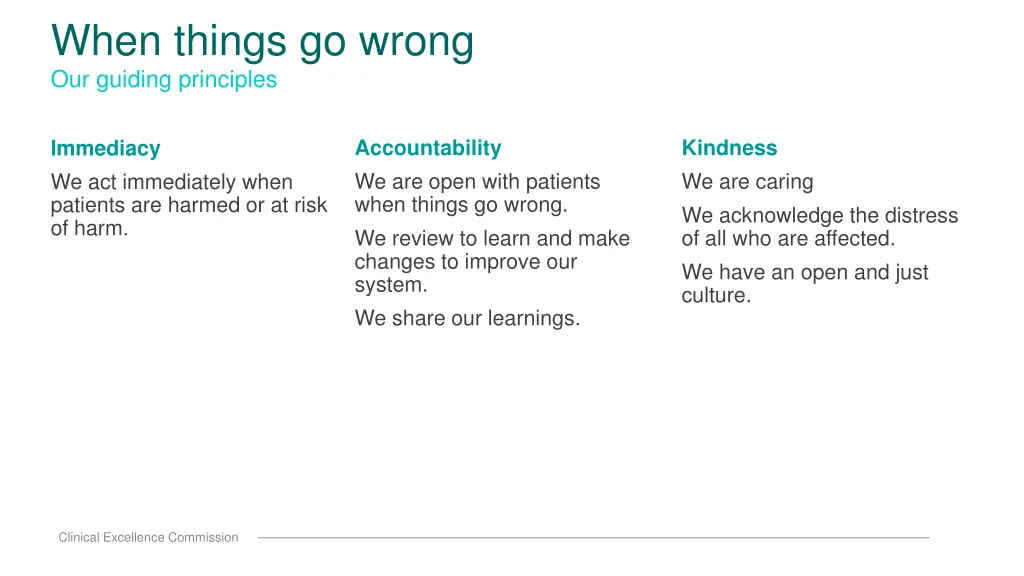 when things go wrong our guiding principles