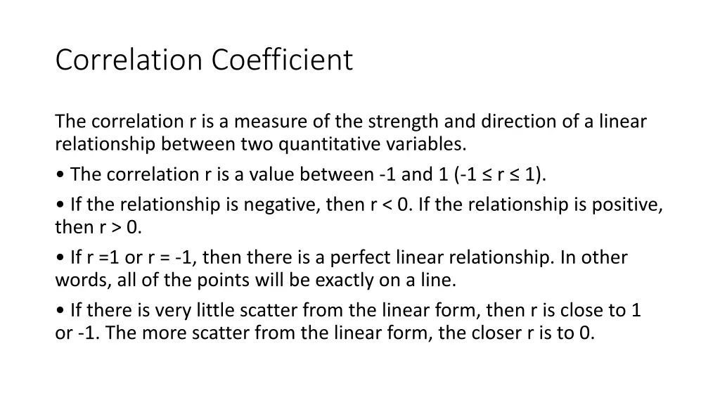 correlation coefficient