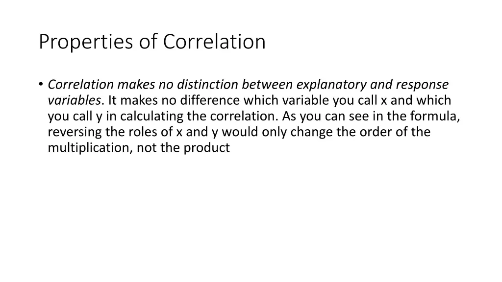 properties of correlation