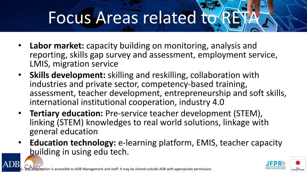 focus areas related to reta