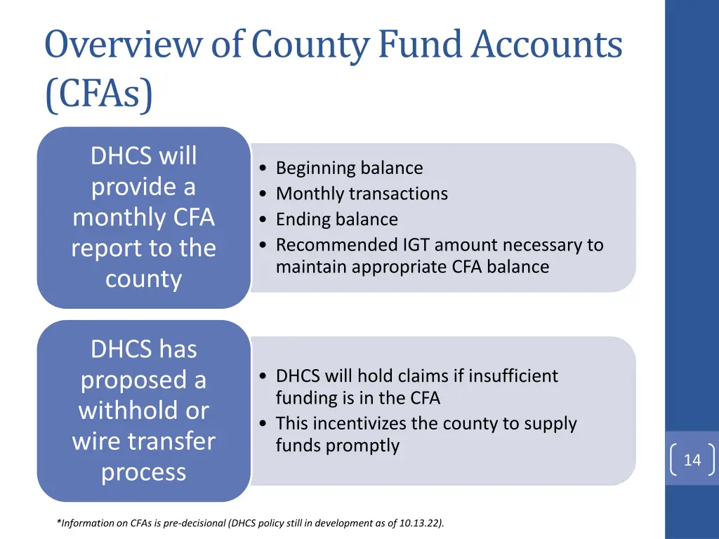 overview of county fund accounts cfas 1