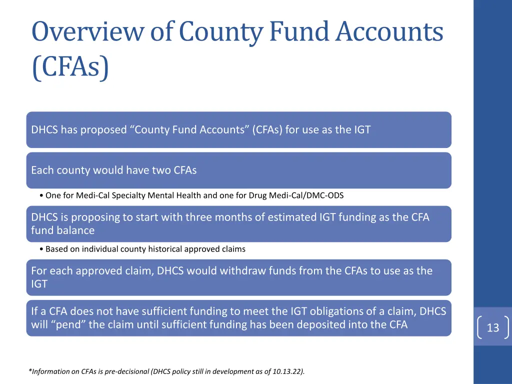 overview of county fund accounts cfas