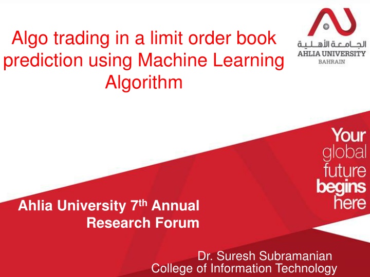 algo trading in a limit order book prediction