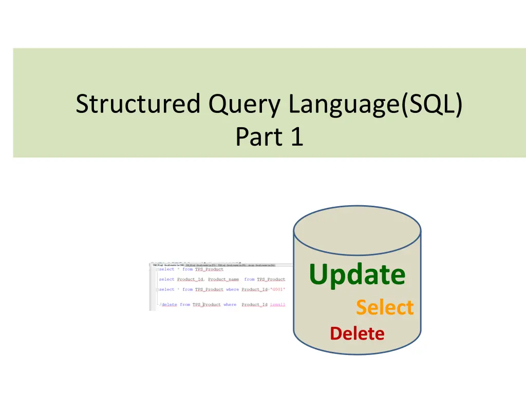 structured query language sql part 1