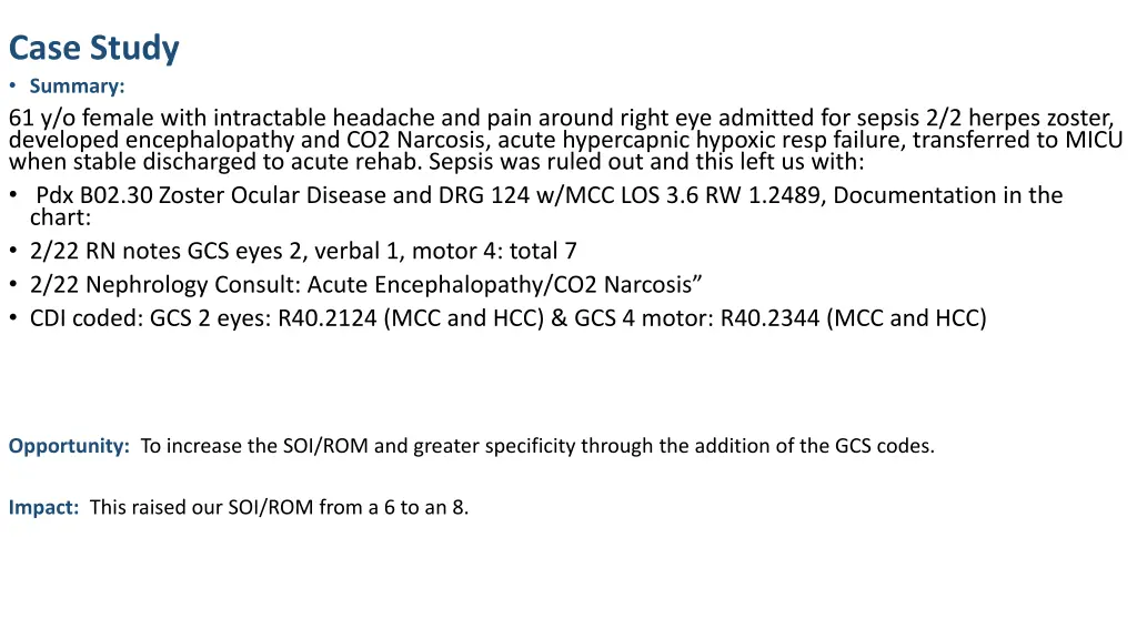 case study summary 61 y o female with intractable