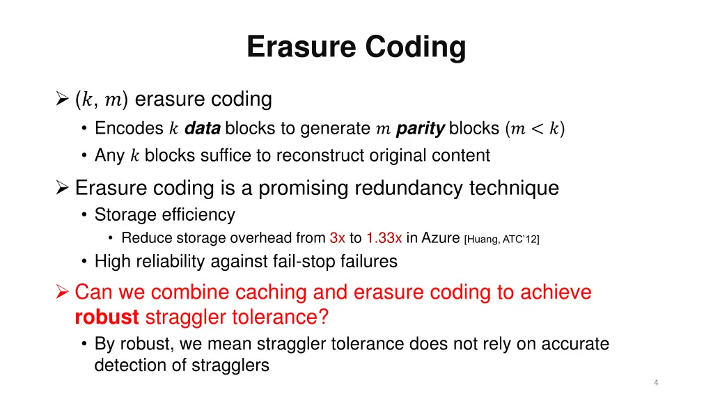 erasure coding