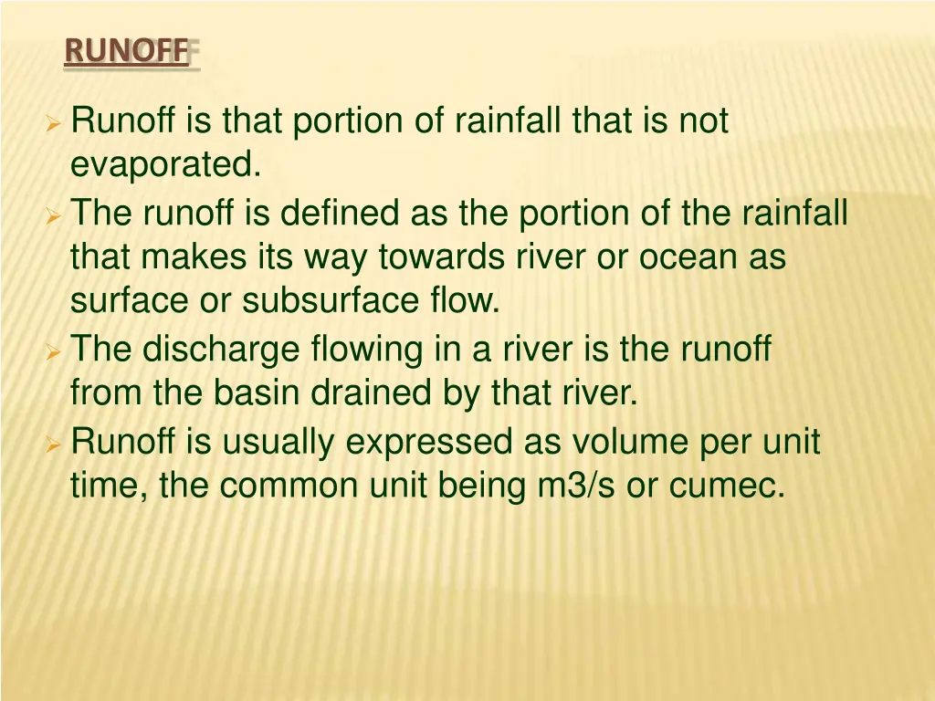 runoff