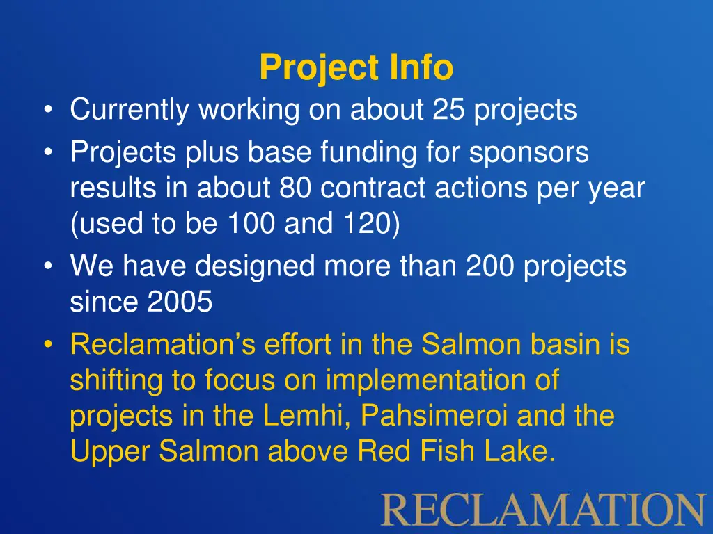 project info