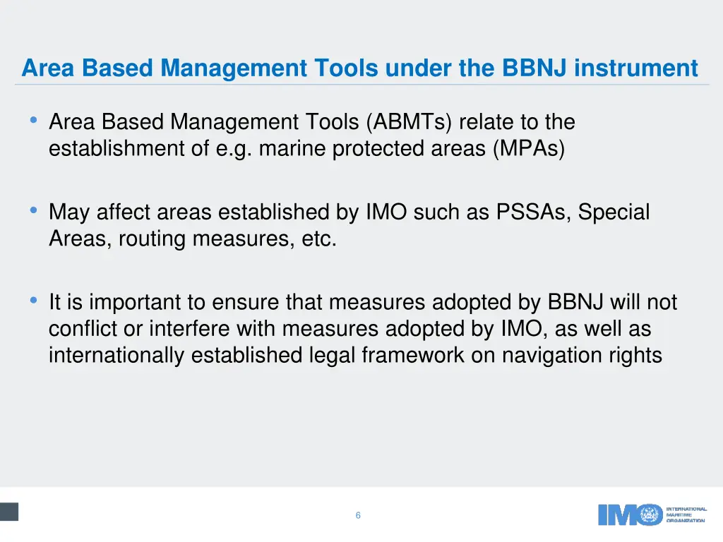 area based management tools under the bbnj