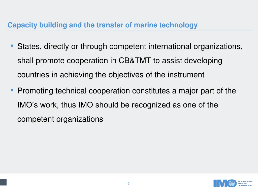 capacity building and the transfer of marine