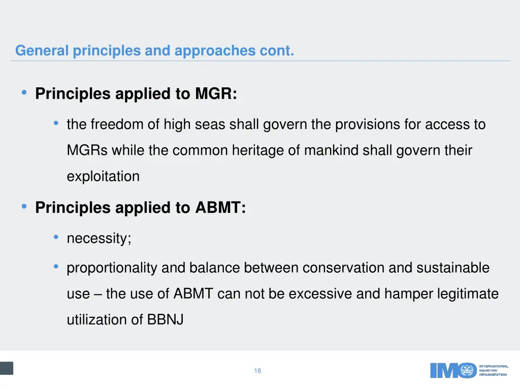 general principles and approaches cont