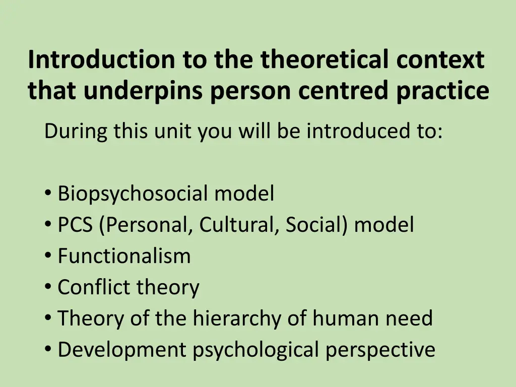 introduction to the theoretical context that 2