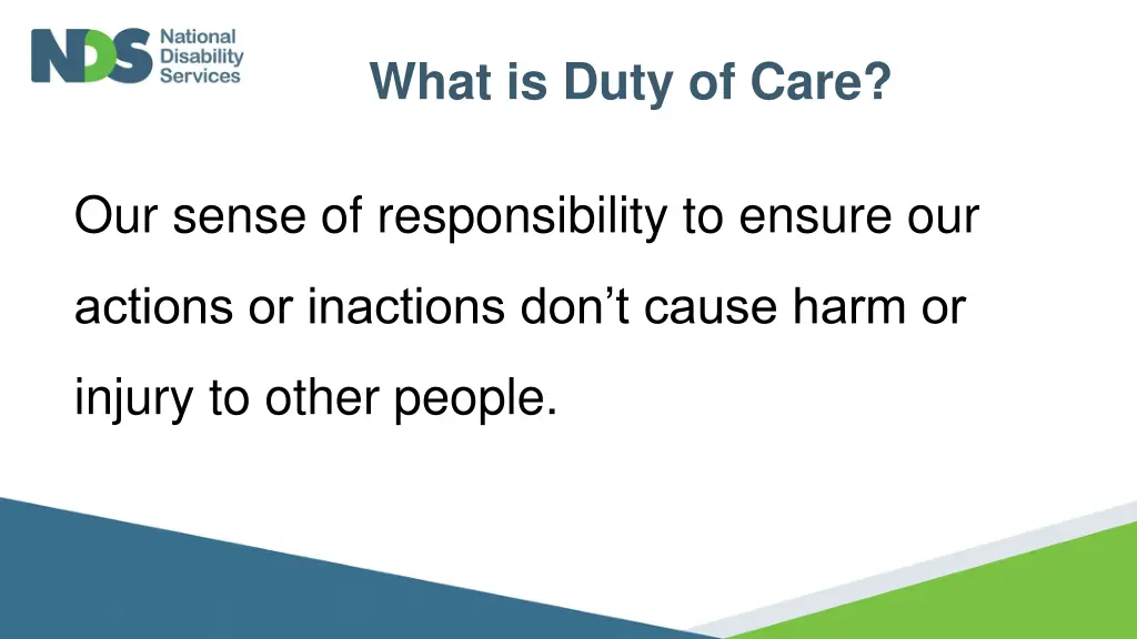 what is duty of care