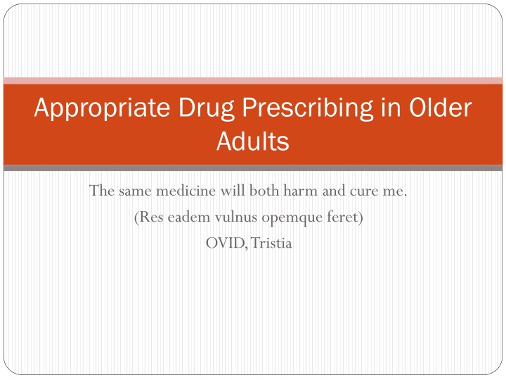 appropriate drug prescribing in older adults