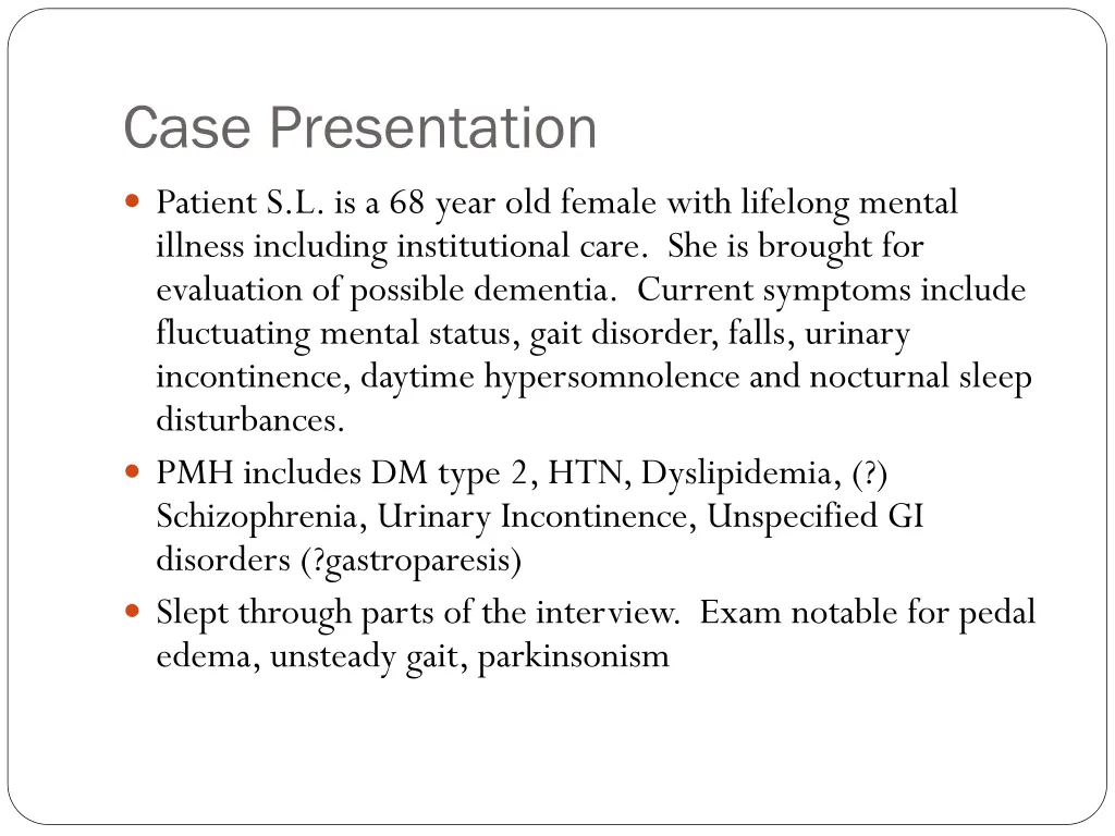 case presentation