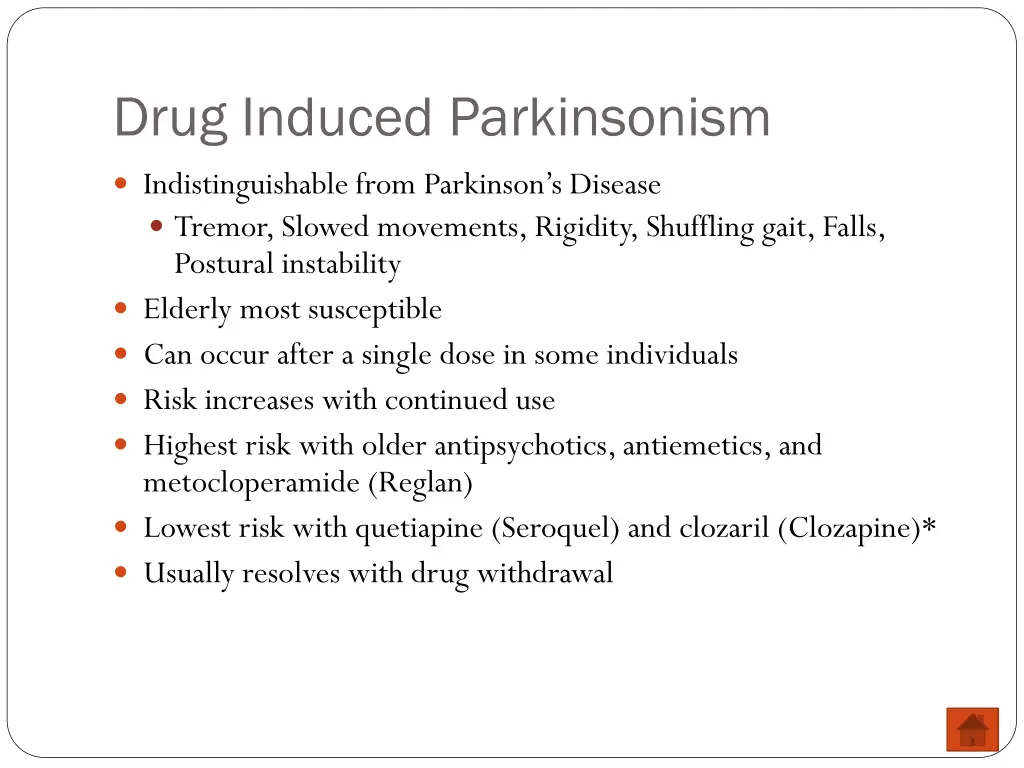 drug induced parkinsonism