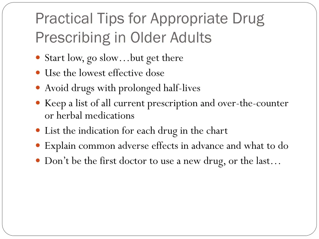 practical tips for appropriate drug prescribing