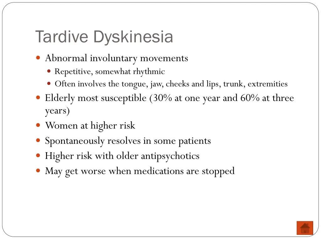 tardive dyskinesia