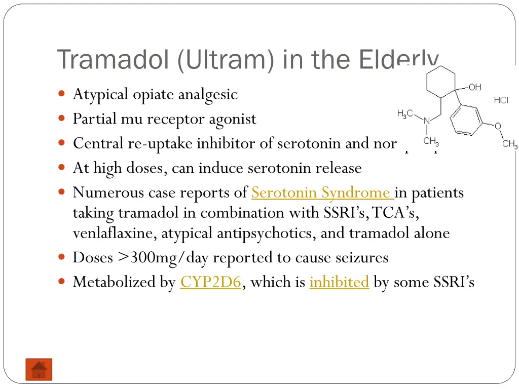 tramadol ultram in the elderly