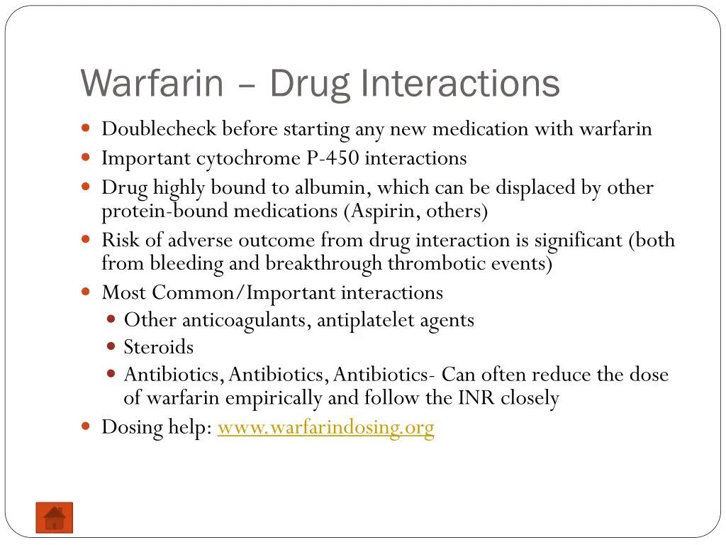 warfarin drug interactions