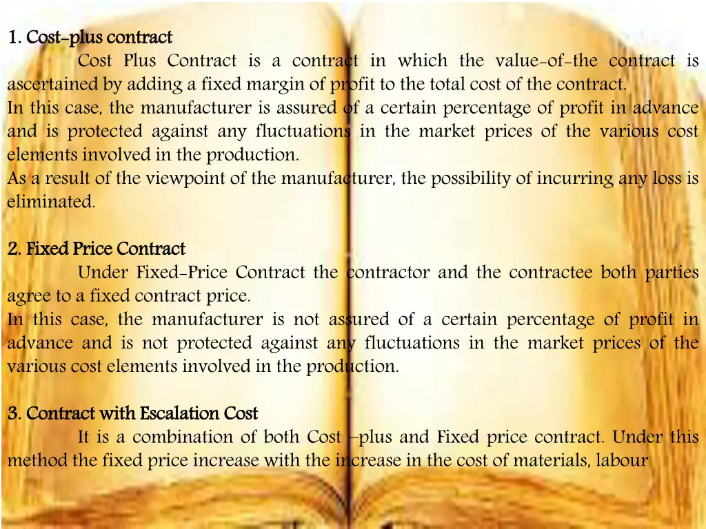 1 cost ascertained by adding a fixed margin