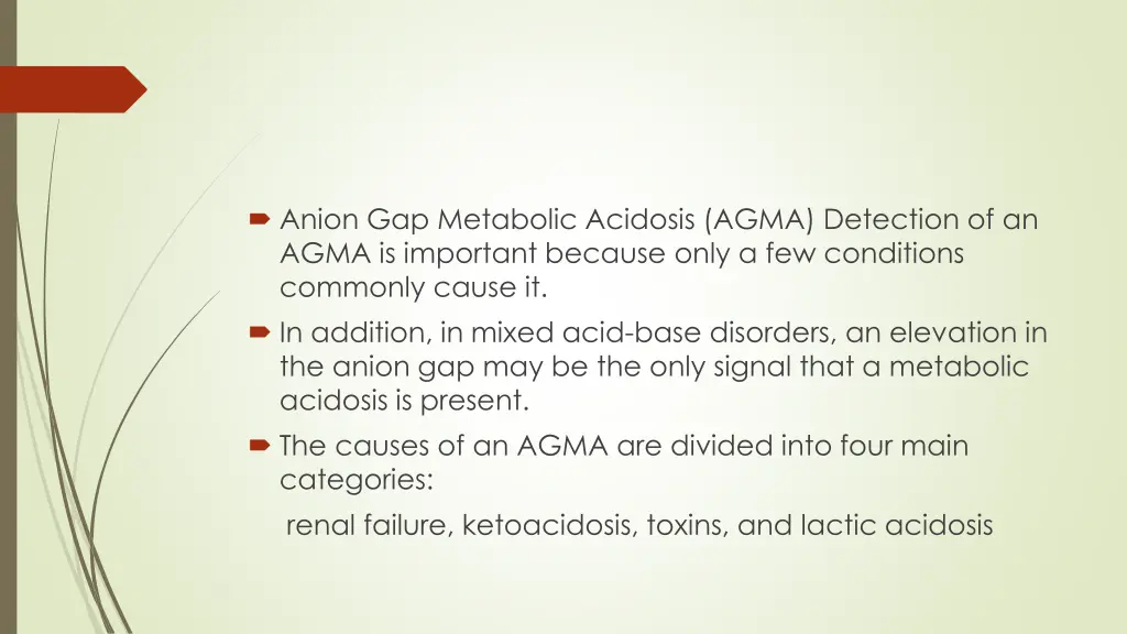 anion gap metabolic acidosis agma detection