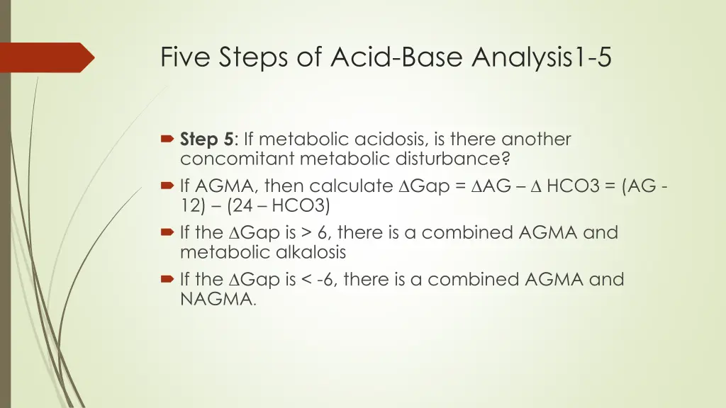 five steps of acid base analysis1 5 4