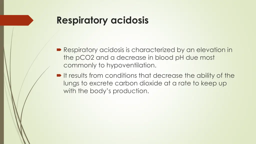 respiratory acidosis