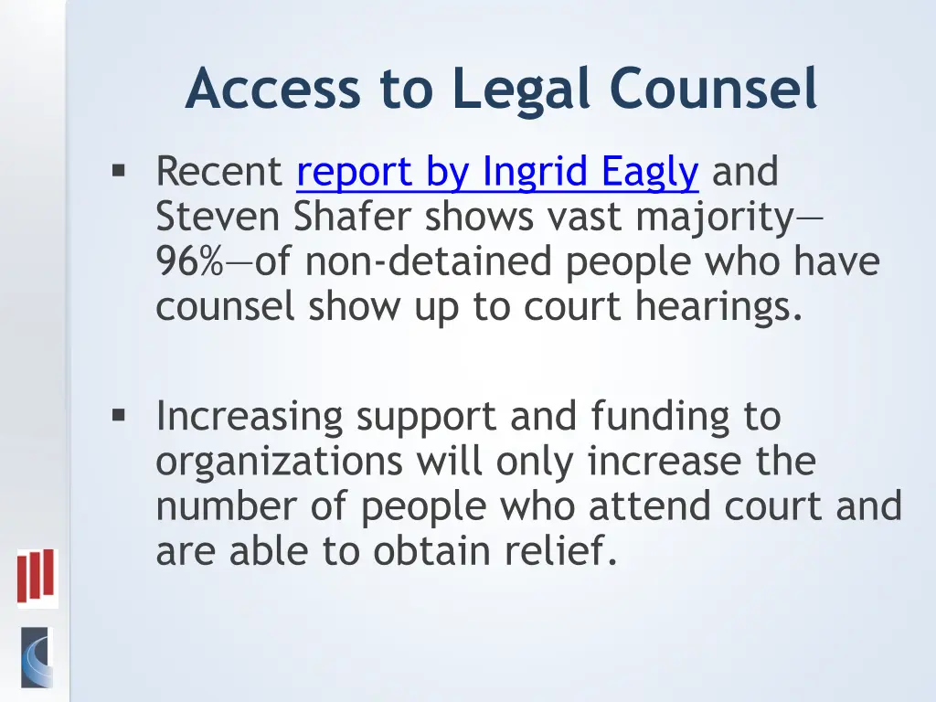 access to legal counsel