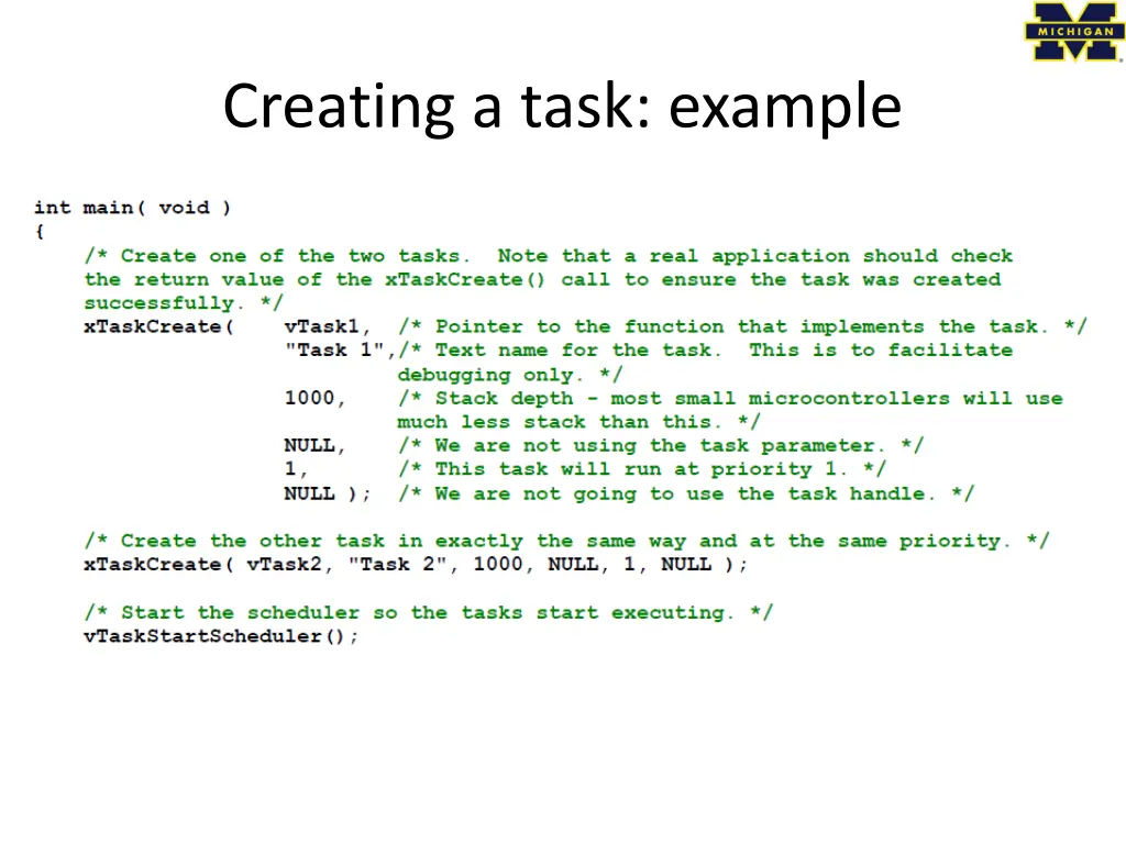 creating a task example