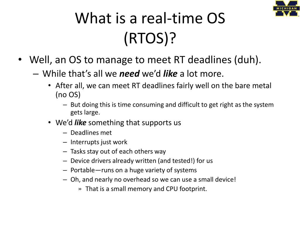 what is a real time os rtos well an os to manage