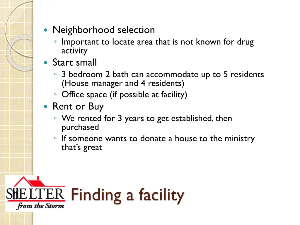 neighborhood selection important to locate area