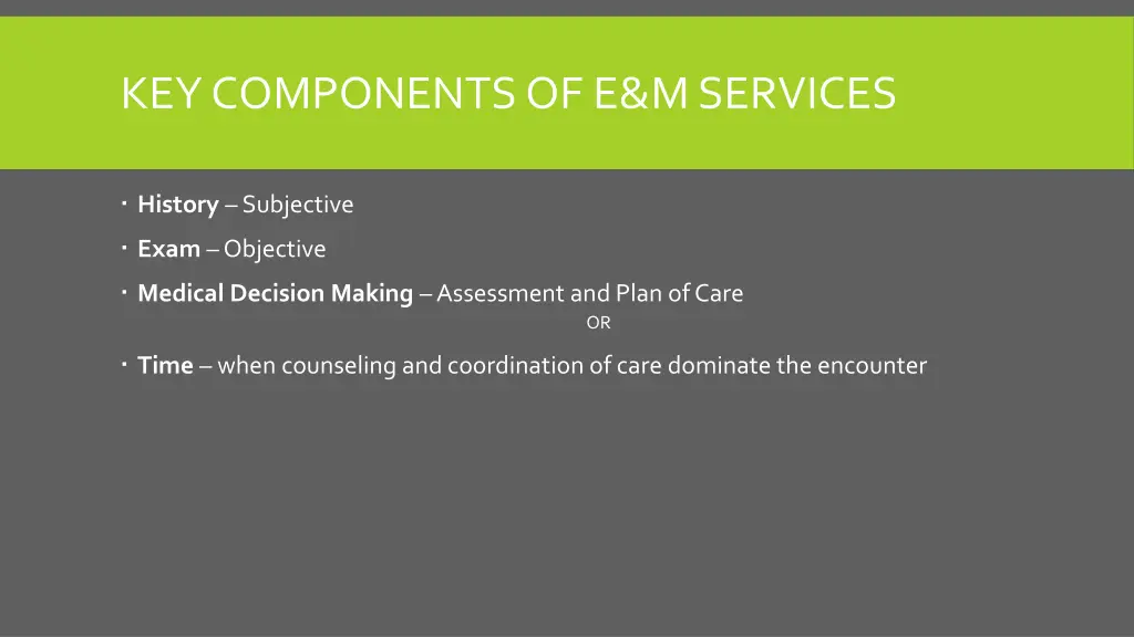 key components of e m services