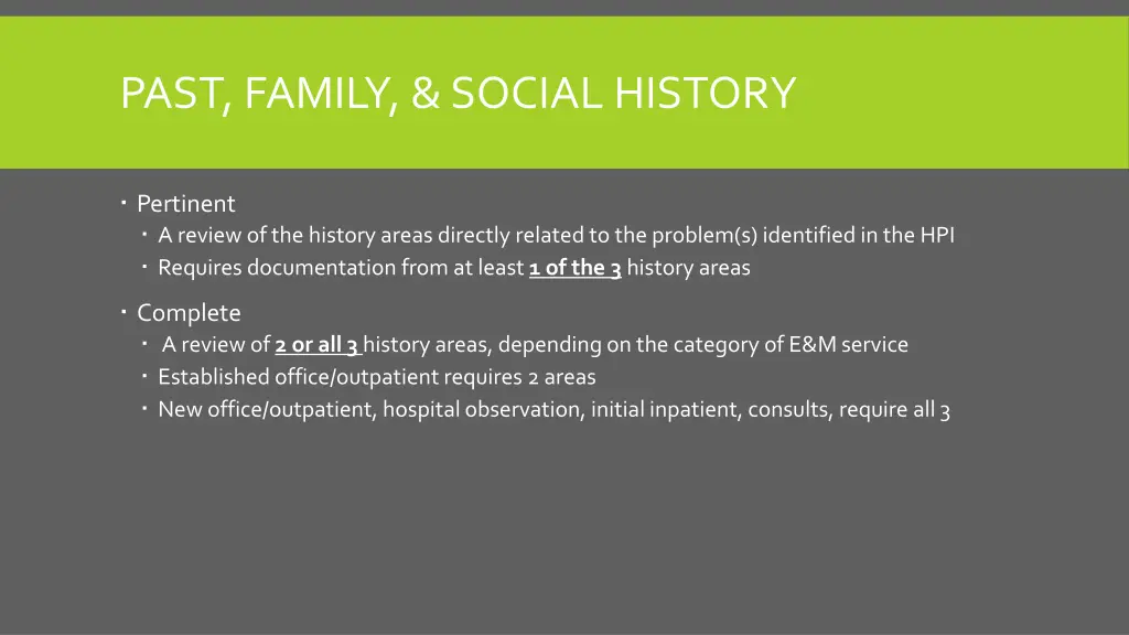 past family social history 1