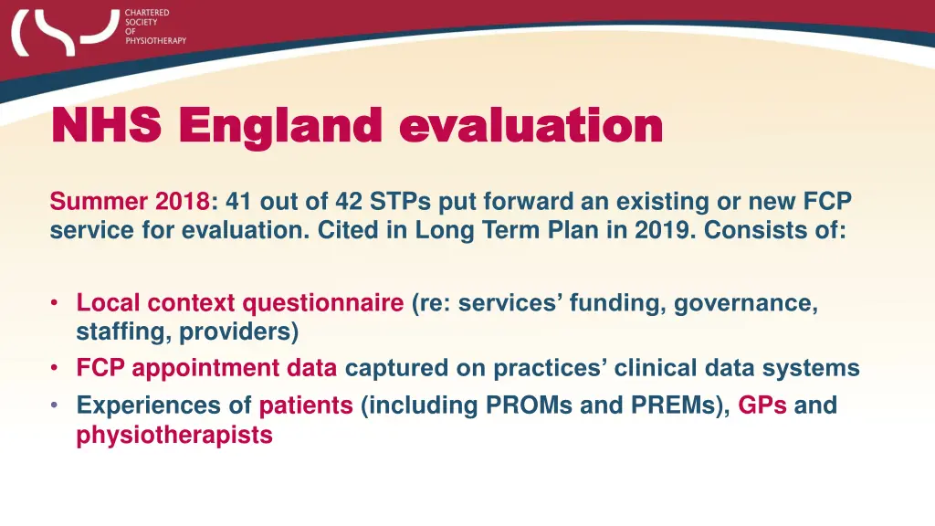 nhs england evaluation nhs england evaluation