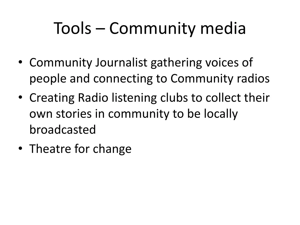 tools community media