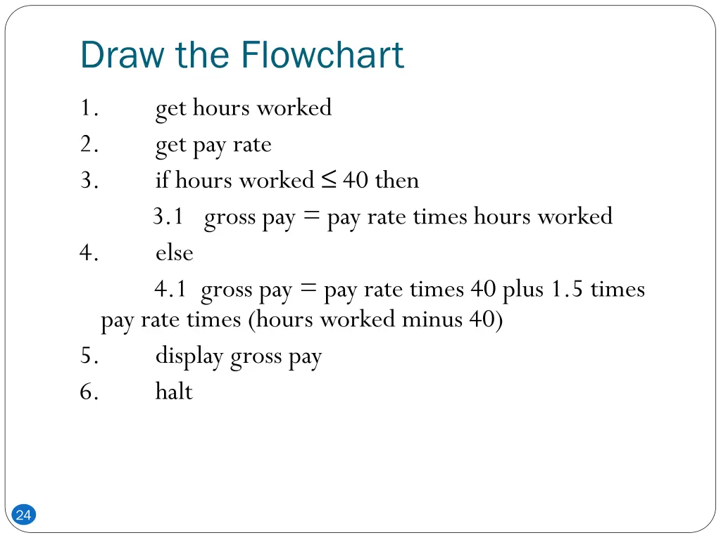 draw the flowchart