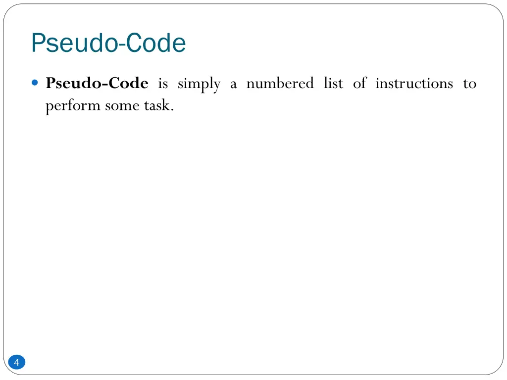 pseudo code