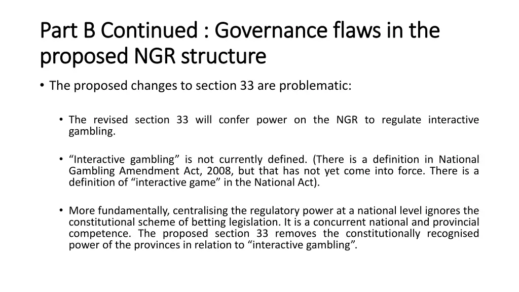 part b continued governance flaws in the part 1