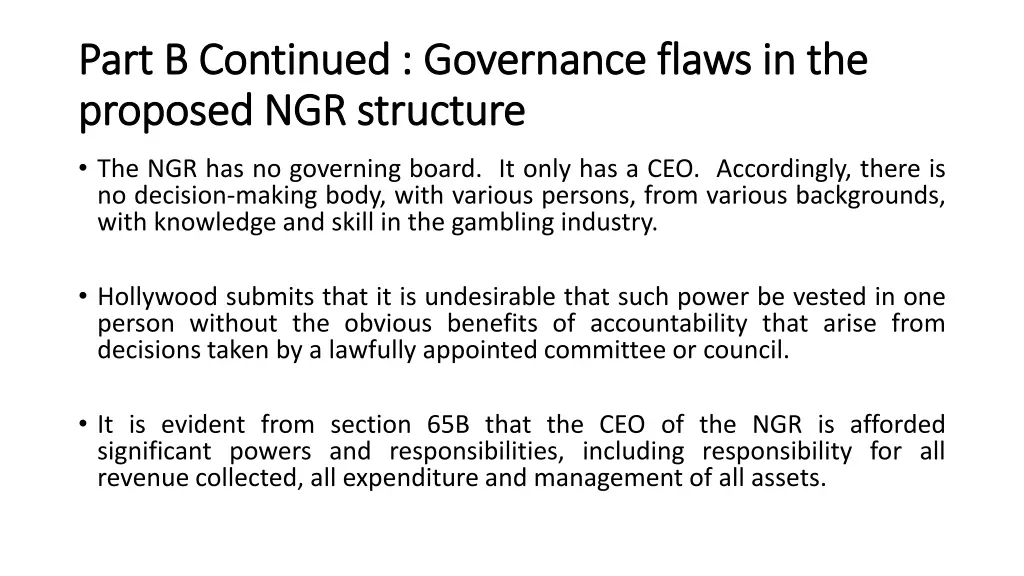 part b continued governance flaws in the part