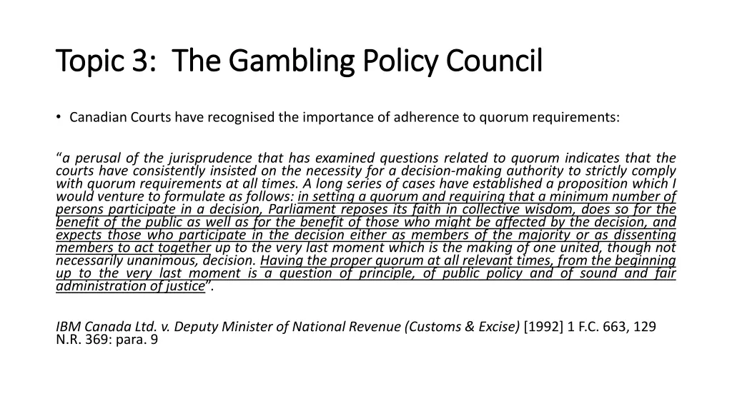 topic 3 the gambling policy council topic 2