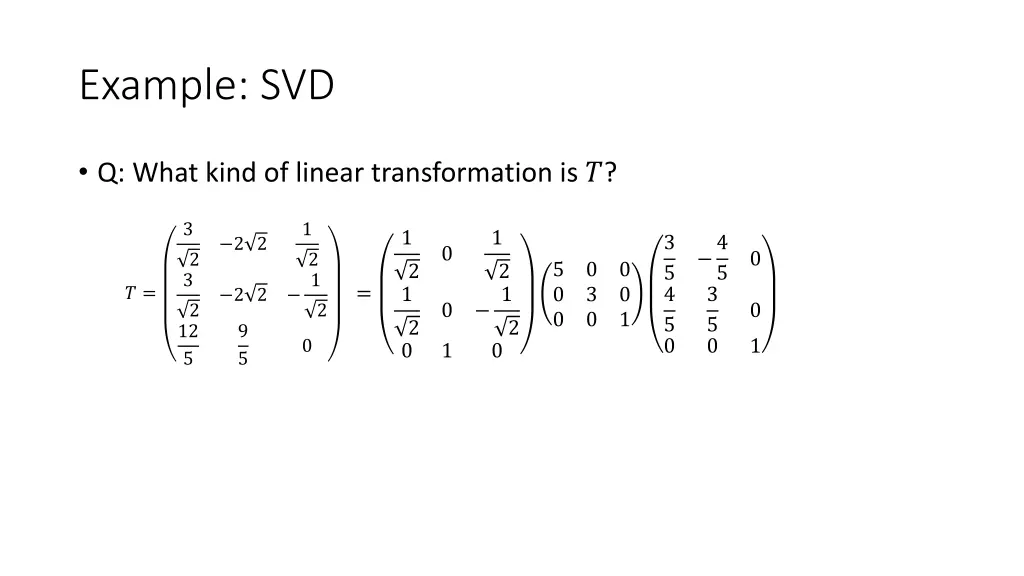 example svd