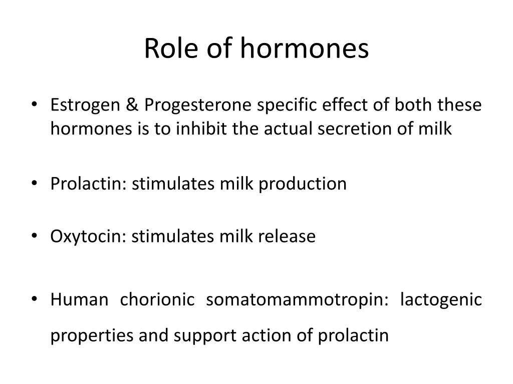 role of hormones