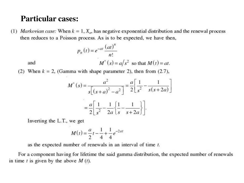 particular cases